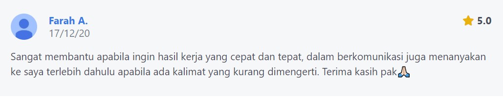 Testimoni Translate 5