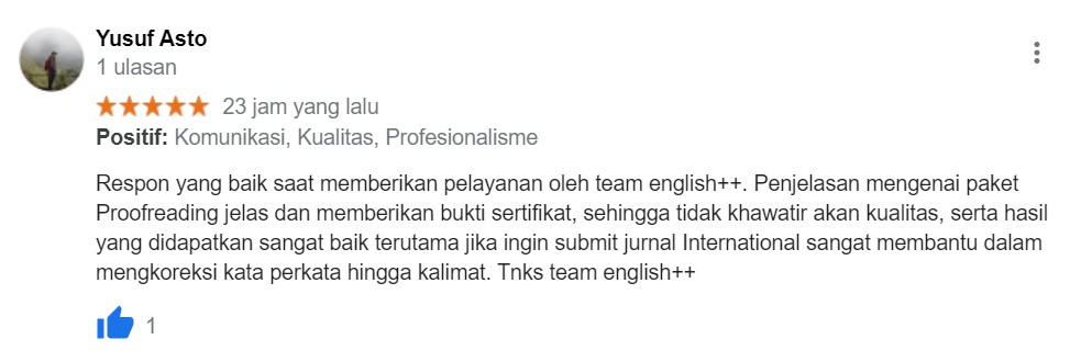 Testimoni Jasa Proofread 15