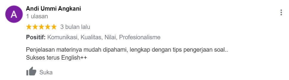 Testimoni Kursus TOEFL 5