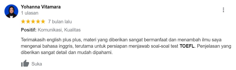 Testimoni Kursus TOEFL 12