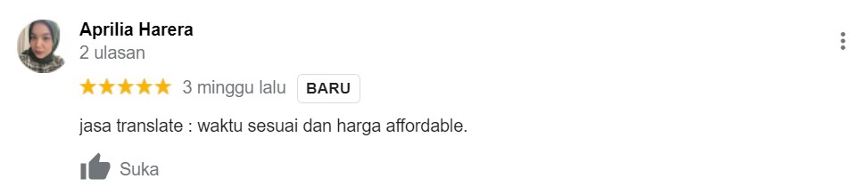 Testimoni Jasa Translate 21