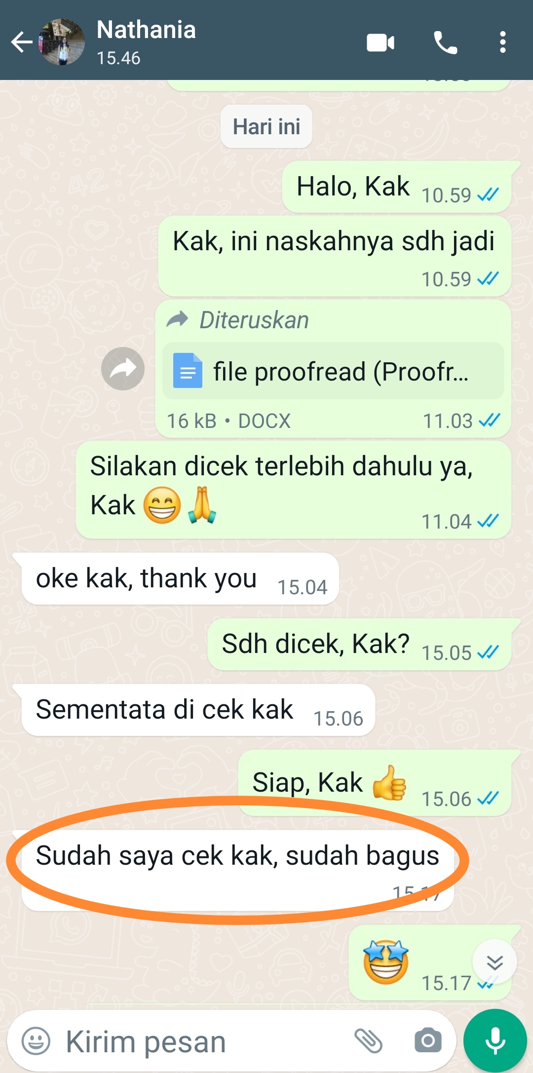 Testimoni Jasa Proofread 20