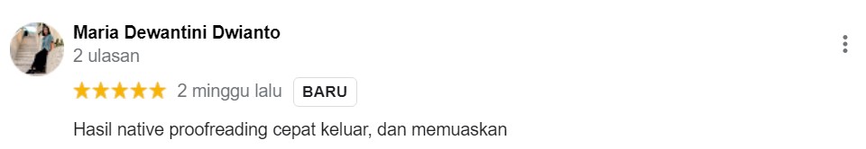 Testimoni Jasa Proofread Native 2