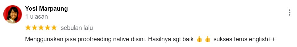 Testimoni Jasa Proofread Native 3